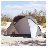 furnicato Strandmuschel Strandzelt Pop-Up 225/190 x 158 x 115 cm Grau, Pavillon mit PU-Beschichtung, Doppelreißverschluss und Tragetasche grau 190 cm x 225 cm x 115 cm