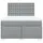 vidaXL Boxspringbett 140 x 200 cm Hellgrau