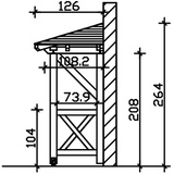 SKANHOLZ SKAN HOLZ Vordach Wesel Typ 3 unbehandelt