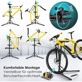 Kesser Fahrradmontageständer Profi Aluminium 360° drehbar schwarz