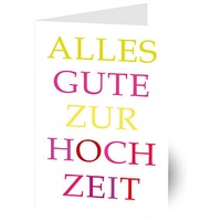 LUMA Glückwunschkarte bunte Schrift DIN B6