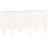 furnicato Hochbeet Weiß 121 x 50 x 57 cm