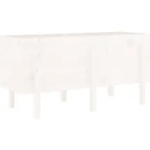 furnicato Hochbeet Weiß 121 x 50 x 57 cm