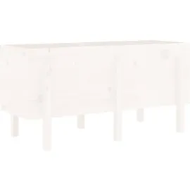 furnicato Hochbeet Weiß 121 x 50 x 57 cm