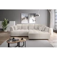 werk2 Ecksofa WERK2 "Tiga, Komfortsofa mit elekt. Auszugsfunktion, bequem, L-Form", beige, B:207cm H:72cm T:286cm, 100% Polyester, Sofas, Ecksofa, Pure Wohlfühlgarantie: Ausziehbare Sitztiefe, XXL-Ottomane & Kissen.