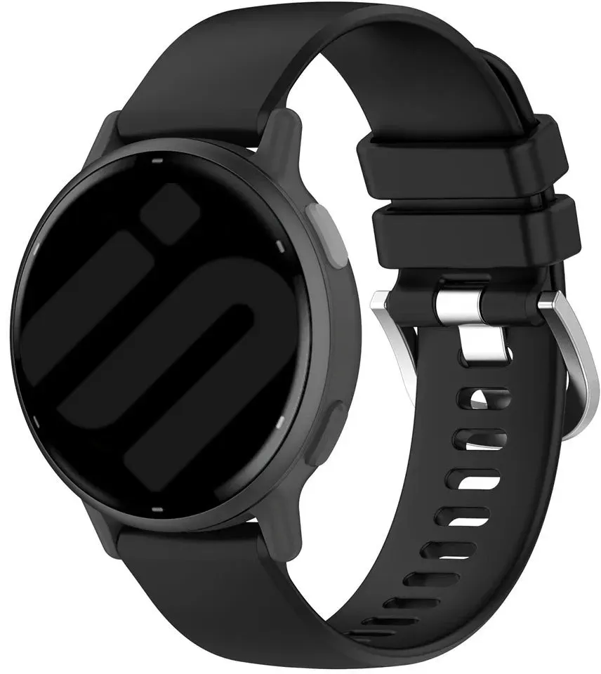 Strap-it Garmin Venu 2 Armband Silikon 'Classic' für Garmin Venu 2 Plus - Schwarz - Schnallenverschluss