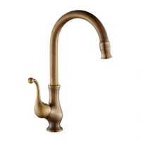 Gyxyyz Wasserhahn Küche Küchenarmatur Spültischarmatur Antik Messing Einhebel 360 Grad Drehbar Hoher Auslauf Spültischarmatur, Mischbatterie Küche
