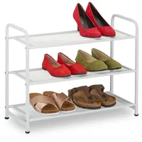 Relaxdays Schuhregal, 6 Paar Schuhe, HxBxT: 48x60x25 cm, Metall