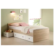 MID.YOU Einzelbett Wiki 90 x 200 cm Eiche weiß