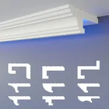 heximo LED-Schattenfugenprofil Weiß 6 St. 90 x 35 cm