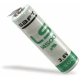 Saft Lithium-Batterie LS 14500-2PF, AA, 1/1 Print +/-, 3,6 V-, 2600 mAh