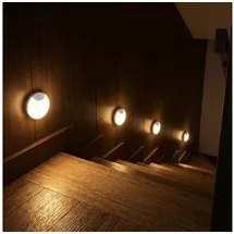 ideoon lights ideoon 4er Set LED Schrankleuchte mit Bewegungssensor – Wiederaufladbares Nachtlicht, Magnetisch & Kabellos – Ideal als Treppenlicht & für Kleiderschrank