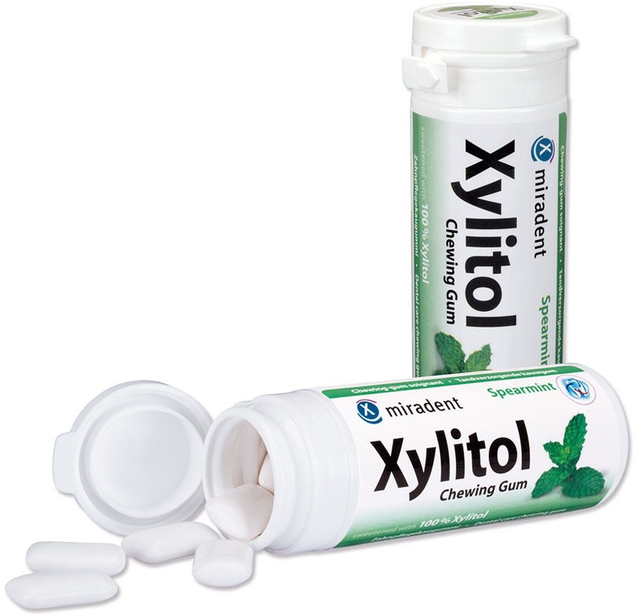 miradent Xylitol Chewing Gum Spearmint Kaugummi 30 St 30 St Kaugummi