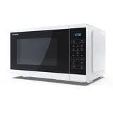 Sharp YC-MS252AE-W Mikrowelle (Mikrowelle: 900W, 11 Leistungsstufen, Auftaufunktion, Abmessungen 47,2 x 28 x 34,5 cm), weiß