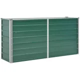 vidaXL Garten-Hochbeet verzinkter Stahl rechteckig 160 x 40 x 77 cm Grün  