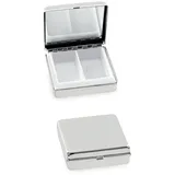 SILBERKANNE Zahndose, Haardose, Pillendose 5x5x1,5 cm Premium Silber Plated edel versilbert. Hochwertiges und stabiles Produkt