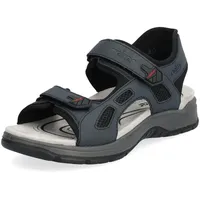 Rieker Herren Klassische Sandalen 26955, Männer Sandalen,Sandaletten,klettsandalen,bequem,Sommerschuhe,Freizeitschuhe,blau (14),47 EU / 12 UK
