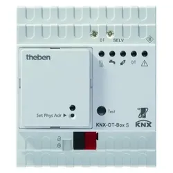 Theben 8559201 KNX-OT-Schnittstelle zur Verbindung von KNX-Einzelraumregelung mit OT-Wärmeerzeuger KNX-OT-Box S
