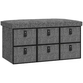 Homcom Schuhbank 76,5 x 38 x 38 cm grau / grau