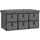 Homcom Schuhbank 76,5 x 38 x 38 cm grau / grau