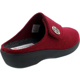 Berkemann Teresa Hausschuh, dunkelrot, Filz, Weite H, Wechselfußbett 5061-258 40 2/3 EU