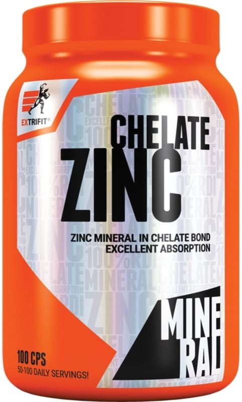 Extrifit Zinc Chelate Kapseln zur Unterstützung der Normalen Funktion des Organismus und einem gesunden Zustand der Haare und der Nägel 100 KAP