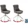 MCA Furniture Esszimmerstuhl Pelion Polyester schlamm 2er Set