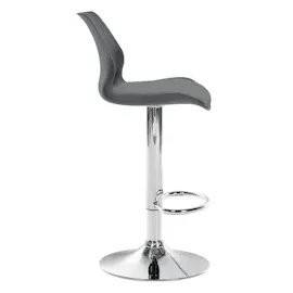 CLP 2er Set Barhocker Gilbert I Mit Gepolsterter Sitzfläche Aus Kunstleder I Höhenverstellbar, Drehbar Mit Fußstütze Und Rückenlehn
