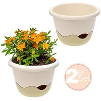 GarPet 2x Blumentopf zum hängen Outdoor mit Wasserspeicher Hängeampel