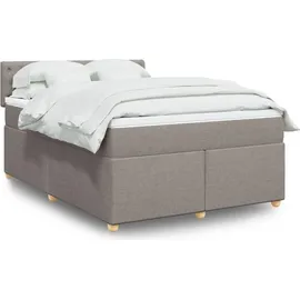 vidaXL Boxspringbett 140 x 200 cm Taupe