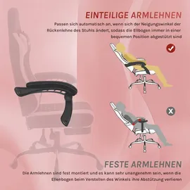 Woltu Gaming Stuhl mit Massagefunktion, Taschenfederkissen, ergonomisch, Netzstoff : Schwarz+Rosa Farbe: Schwarz+Rosa - Schwarz/Rosa