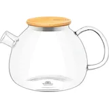 wilmax england Yardwe Glasteekanne mit |Teesieb 1500 ml Borosilikatteekanne mit Sieb Glas-Teekanne für losen Tee