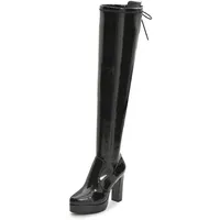 LASCANA Overknees Damen Schwarz 43