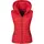 Navahoo Damen Übergangsjacke leichte Steppweste mit Abnehmbarer Kapuze Shadaa Rot Gr. XL - XL