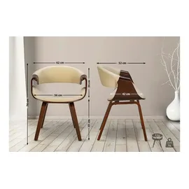 CLP 2er Set Esszimmerstuhl Foley Mit Kunstleder- Oder Stoffbezug I Küchenstuhl Mit Armlehne Und Holzgestell