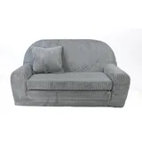 FORTISLINE Kindersofa Rosalia Mini 78 x 45 x 40 cm Textil hellgrau