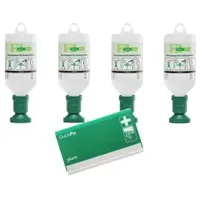 Plum Augenspülung, sterile, NaCl, Set, inkl. Pflasterspender, 4 x