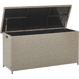 Beliani Auflagenbox 126 x 46 x 63 cm Taupe