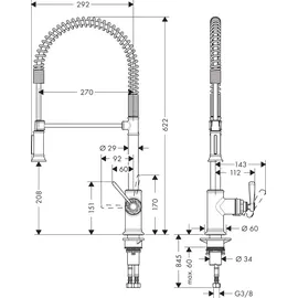 Hansgrohe Montreux Einhebelmischer Brushed Gold Optic