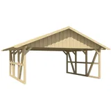 SKANHOLZ Skan Holz Carport Schwarzwald mit Dachschalung 684 x 600 cm Natur