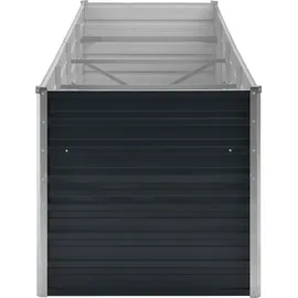vidaXL Garten-Hochbeet verzinkter Stahl rechteckig 320 x 80 x 77 cm anthrazit