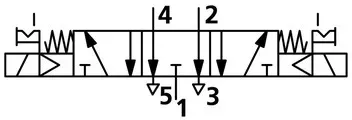 5/3-Wegeventil, elektropneumatisch, Mitte entlüftet, G 3/8 (7040022200)