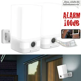 VisorTech 2K-Akku-Überwachungskamera Weiß