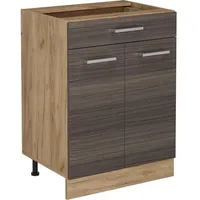 Vicco Küchenunterschrank R-Line, Edelgrau, 60 cm mit Schublade, ohne