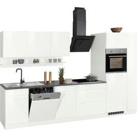 kochstation Küchenzeile KS-Virginia 330 cm weiß hochglanz