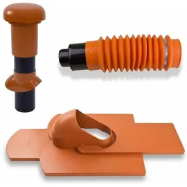 Klüber Klöber-set2 Dachentlüftung Dn100 Rot Biberschwanz Lüftungsziegel