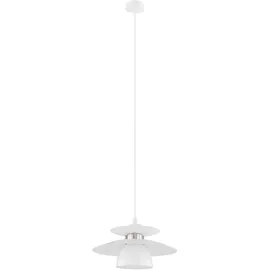 EGLO Brenda 1-flg. 32 cm rund Nickel matt, weiß