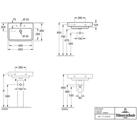 Villeroy & Boch O.novo Waschtisch 65 x 46 cm (4A416501)