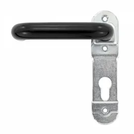 Hörmann FS Drückergarnitur D-110 Kurzschild PZ, schwarz (Feuerschutz-Drückergarnitur für Feuerschutztür/Mehrzwecktür H8-5 / Quadro/MZ/OD) 498165