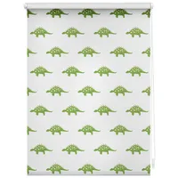 Lichtblick Rollo Klemmfix, ohne Bohren, blickdicht, Dinos grün